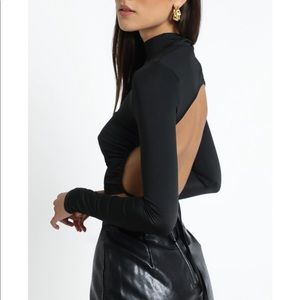 Lioness Backless Ruched Top from Showpo in Black